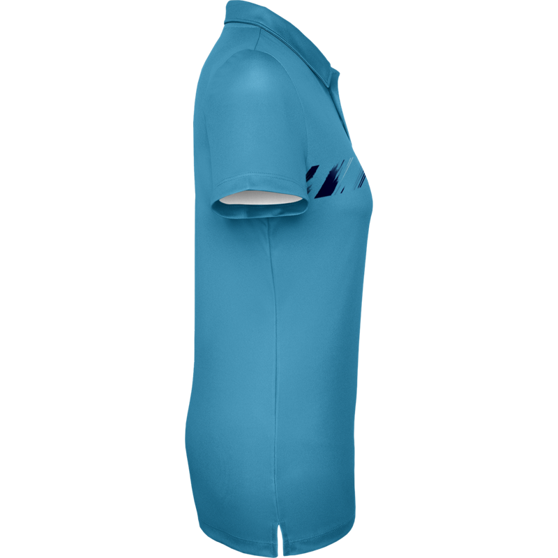 Solid Front Strip Printed Polo Shirt