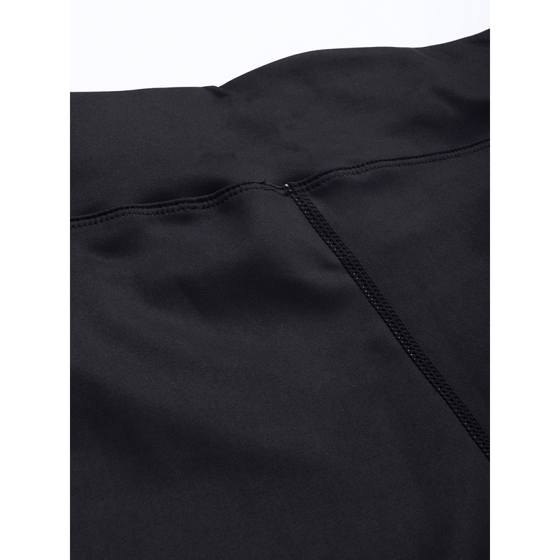 Black & Blue Colorblock Running Leggings